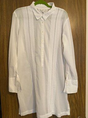 J. Jill Lightweight White Cotton Dress or Cover-Up - Size Extra Large (XL)
